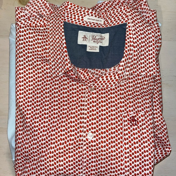 Penguin Red Pepper Men’s Button Down Shirt - Picture 4 of 4